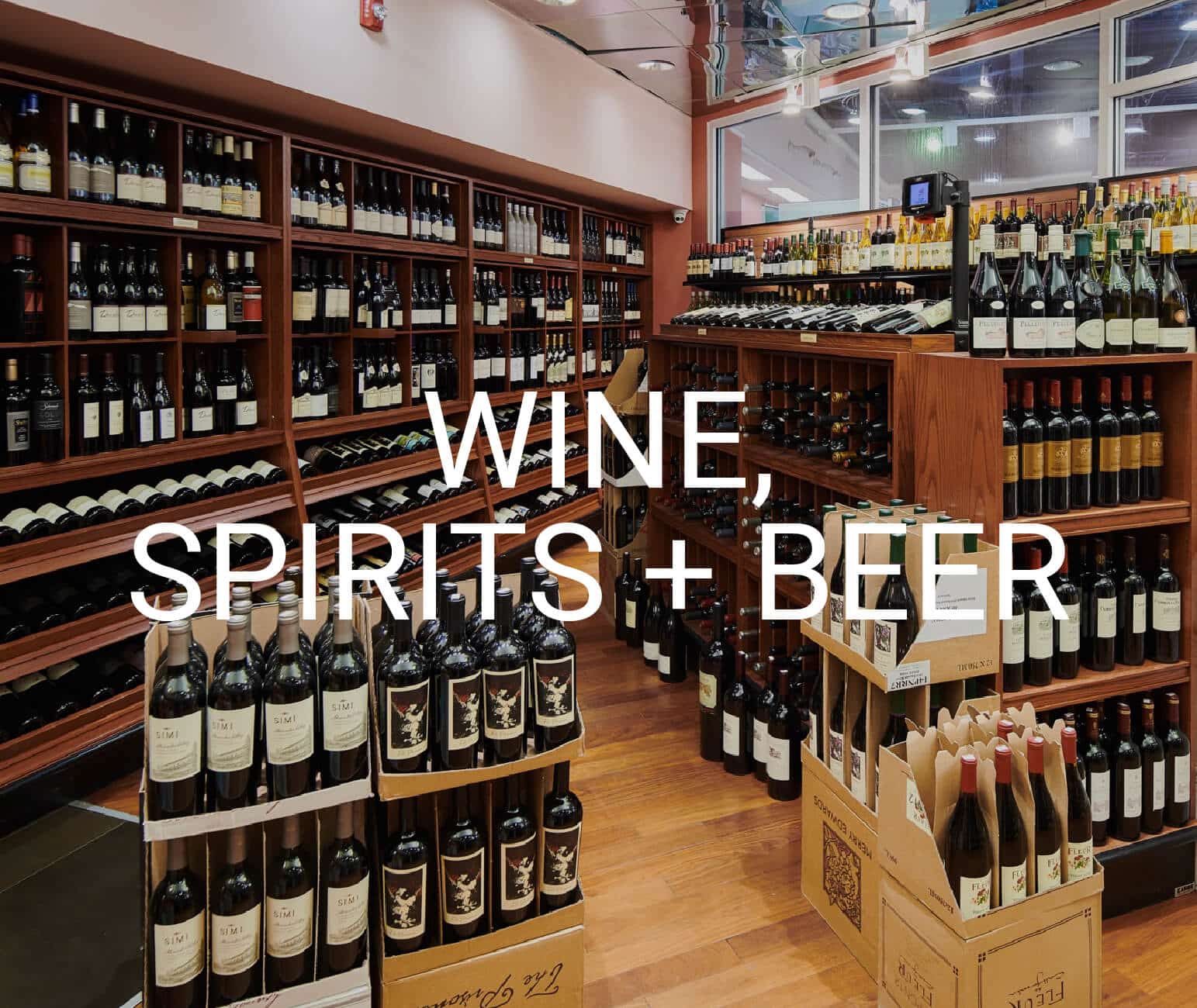 Wine, Spirits + Beer